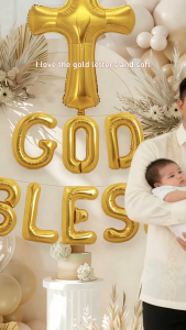 16inch God Bless Foil Letter Balloons Happy Christening Banner Baptism First Communion Party Decoration Party Needs Mura Affordable Globos Ornaments