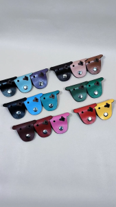 Leather Cable Organizer Anjing / Perekat Kabel Clip Headset / Charger Model Sapi Kulit Anjing Asli