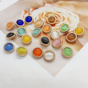 Nút Áo Sơ Mi Kim Loại Nút Vải Chiffon Cao Cấp Nút Dệt Kim Kiểu Pháp Nút Váy Mắt Mèo Ngọc Trai Nút Quần Áo DIY