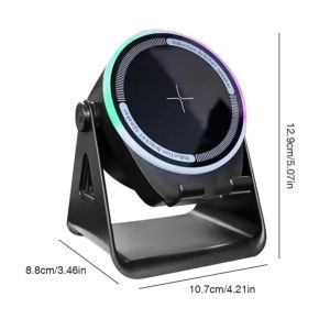 Loa Cảm Ứng Không Dây (3 trong 1) Chân Đế Đa Chức Năng+Âm thanh cảm ứng/Bluetooth Loa Kết Nối Cảm Ứng Kết nối Bluetooth ,Giá đỡ điện thoại với ánh sáng xung quanh màu xoay 360 ° cho máy tính bảng