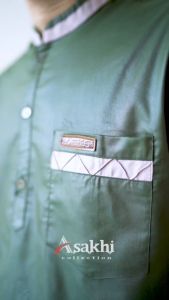 Baju Koko Kurta Premium Lengan Pendek Ezra Warna Biru Dongker/Navy Brand Asakhi