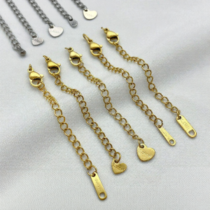 Non-Tarnishing Stainless Steel Titanium Steel Handmade DIY Extended Chain Heart Waterdrop Chain Jewelry Accessories for Bracelets And Necklaces