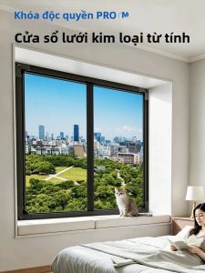 ZTION | Màn Chống Côn Trùng Dán Tự Dính Có Từ Tính Gắn Cửa Kính Cường Hóa Khóa