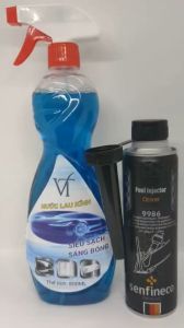 SENFINECO 9986 300ml LÀM SẠCH KIM PHUN XE MÁY XĂNG VÀ CHAI NƯỚC LAU KÍNH VT 800ml (Fuel Injector Cleaner 9986 300ml and VT Glass Cleaner 800ml)