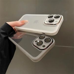 INS Minimalist Transparent Color  15promax Phone Case Silicone Soft Iphone13 All-Inclusive Lens 12 Fancy Protective Case 11 Drop-Resistant 14pro New Arrival XR/XS Men and Women 7 P8p/Frosted