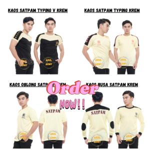 BAJU KAOS SECURITY SATPAM KREM SERAGAM SECURITY SATPAM COKLAT KAOS SATPAM KAOS DALAM LAPANGAN PDH PDL SATPAM KAOS SECURITY SATPAM KREM