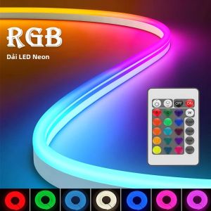 Đèn Dây Neon LED RGB Dùng Nguồn USB Thay Đổi Màu Sắc Dải Linh Hoạt Có Điều Khiển Từ Xa Để Chơi Game Đèn Neon 5V - Chiều Dài 1m