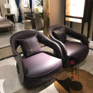 Luxurious Modern Leather Sofa Set Simple Hong Kong Style Sample Room Villa High End Leather Art Living Room Furniture