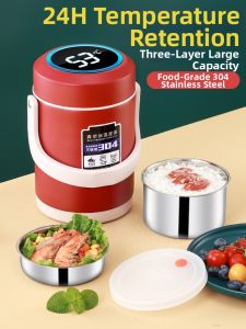 mibinuan | Heat Resistant Vacuum Insulated 304 Stainless Steel Lunch Box
