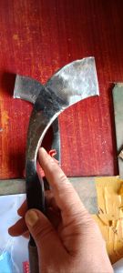 มีดกรีดยาง สแตนเลส มีดตี ทรงงูเห่า ร่อง70° ยังไม่ลับคม