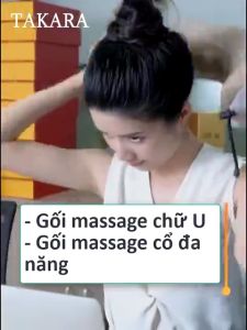 Gối massage cổ vai gáy chữ U hỗ trợ giảm đau nhanh chóng