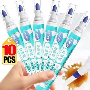 10PCS Multipurpose Portable Stain Remover Pen Instant No Wash Cleaner Stick For Ink Grease Coffee Food Emergency Laundry Bleach Pens