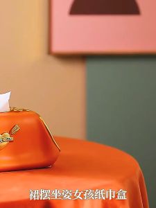 Eyre Ornamen kotak tisu gadis gelembung ruang tamu modern ruang tamu kamar tidur penyimpanan kotak laci kertas rumah tangga kreatif kotak laci kertasBubble girl tissue box ornaments