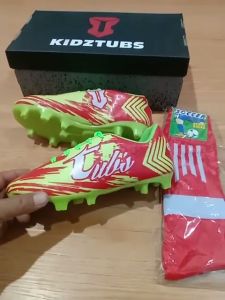 KIDZTUBS Sepatu Bola Anak Paket Komplit Sepatu Bola Tas Skin Deker Kaos Kaki Usia 6-10 Tahun Size 28 29 30 31 32 33 34 35 36 37 KDZ1732123024