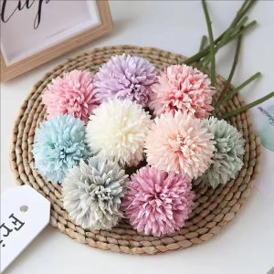 YESPERY 6Pcs Hydrangea Artificial Flowers Bouquet Pompon Chrysanthemum For Home Decor Wedding Decoration Vases Flower Arrangement