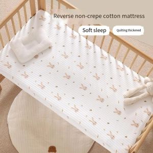 120*60CM Baby Bed Sheet Pure Cotton Patchwork Bed Sheet Baby Mattress Cover Newborn Childrens Seasonal Bed Sheet Cover 2024