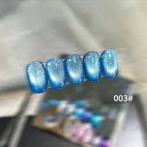 MN 1-10 ชิ้น 12 มล. ยาทาเล็บเจลแม่เหล็กแมวตาแมว ยอดขายดี ยาทาเล็บเจลแม่เหล็กสีน้ำเงิน อุปกรณ์ทำเล็บ