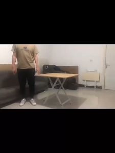 Portable fashion convenient household simple Wooden  small table dormitory outdoor booth folding table for eating square table