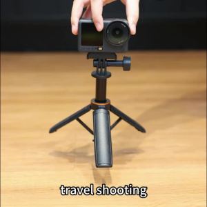 VRIG TP-35 One-Touch Mini Tripod 3-Section Extendable Action Camera Selfie Stick For DJI Action Insta360 GoPro Pocket 4P/4/3