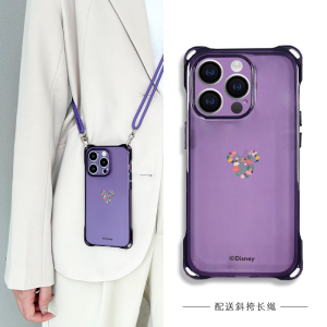 เคสโทรศัพท์แบบครอบเต็มสำหรับ Apple 14 pro 15 pro 14 pro Max ดีไซน์ใหม่พร้อมสายสะพายแบบผูกคอสำหรับ iPhone 13 ป้องกันการตกหล่นแบบดูดซับความนุ่มสำหรับผู้หญิง