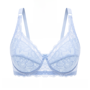Breathable Gathering Big Size Lace Bra Thin