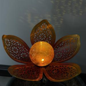 Solar Powered Tulip Glass Ball Ground Insert Lights Garden Decorative Lighting Holiday Gift
