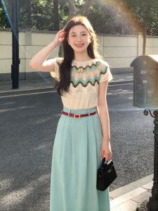 CHANGTONG | Summer Vintage Gentle Style Outfit Set