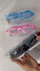 【With Box】Adult Anti Fog Swimming Goggles Waterproof Glass UV protection Arena Swimming Pool Glasses With Earplugs Adjustable Glasses For Kids Adult Men Women