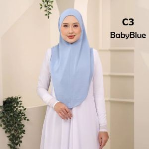 TUDUNG SARUNG KHIMAR TALI CEY CREPE IRONLESS