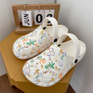 Womens Thick Bottom Slip-On Sandals Anti-Slip Beach Shoes Mens Flop Flops Cute Durable PVC Flat Heel Casual Footwear