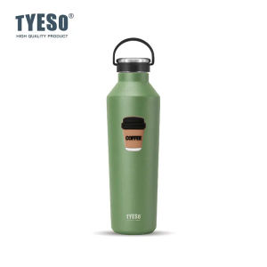 TYESO | Tyeso 900ML Cute Stick Vacuum Flasks Insulated Bottle Durable Leak-Proof for Outdoor Sports Matte Finish Carry Handle Drinkware