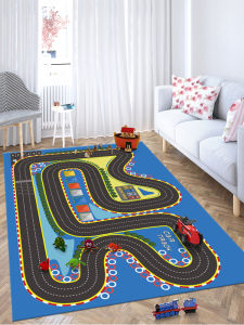 Childrens Parking Lot Carpet Simulated Car Track Rug Traffic Highway Lego Robot Game Blanket Rectangular Home Decor Carpet