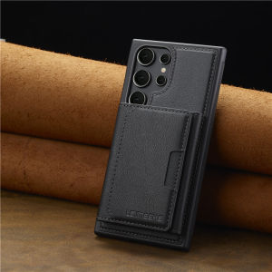 เคสโทรศัพท์แบบแยกได้ 2-in-1 พร้อมซองบัตรสำหรับ Samsung S25 Ultra ดีไซน์เรียบหรู หนัง PU พร้อมฟีเจอร์ป้องกันการตกหล่น