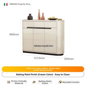 Cream Style Entryway Screen Cabinet Partition