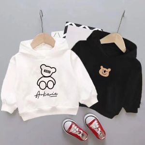 Thời Trang Sành Điệu Có Mũ Áo Nỉ Áo Sweatshirt Dành Cho Trẻ Em Em Bé Mùa Xuân Bé Trai Bé Gái Mùa Thu Phiên Bản Hàn Quốc Phong Cách Mới Cotton Vải Bông Pha Trộn Thoải Mái Áo