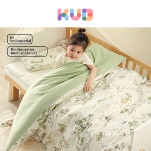 KUB | Bộ Đồ Chăn Ga Gối Bằng Cotton cho Mầm Non 6 Món