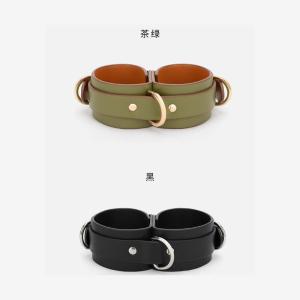 Genuine Leather Handcuffs And Footcuffs for Cosplay Script Kill Room Props Non-Damaging Performance Bondage Magic Tricks