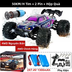 Xe Điều Khiển Từ Xa 4WD RC Off-Road Buggy Truck Động Cơ Không Chổi Than Tốc Độ Cao Đồ Chơi Đua Xe Drift Nhanh Dành Cho Trẻ Em Và Người Lớn 50/80KM/H