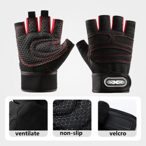 Gym Gloves for Men Women Fitness Weight Lifting Wristband Gloves Body Building Training Sports Exercise Cycling Glove Shockproof