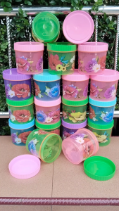 6 Pcs Toples Plastik 1000 ml Warna Transparan