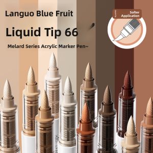 Languo | Maillard Series Beautiful Liquid Acrylic Markers for Children Soft Tips Elementary School Special 81 Colors