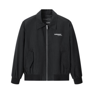 GXG | Back Lettering Hidden Pattern Pilot Jacket Winter