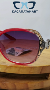 Kacamata Bulat Oversize Wanita Korea Fashion Premium anti UV Dengan Motif Unik Dibagian Kaki - SL019