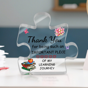Gratitude Teachers Acrylic Puzzle Decorative PaperweightRetirement Teacher Gift Express Your Thanks with Unique Teacher Gifts
