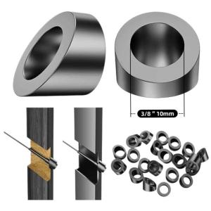 2Pcs Stainless Steel Cable Railing Stair Ends 1/4" 3/8" ID Angle 30 Degree Angle Beveled Washer Silver Cable Railing Hardware