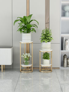 Nordic Iron Art Living Room Plant Stand Multi-layer Floor-standing Balcony TV Cabinet Side Green Ivy Flower Pot Rack Luxury