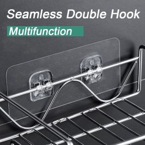 5 cái Nhà Sáng tạo tự dính treo tường lưu trữ móc kép/Cửa lưu trữ móc treo đồ nặng