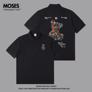 American Style Polo Shirt Short Sleeve Loose Fit Casual Fashionable Turn-down Collar Versatile Comfortable Cotton Polyester Blend