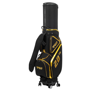 PGM GOLF | Hard Shell Extendable Golf Bag 4-Wheel Push