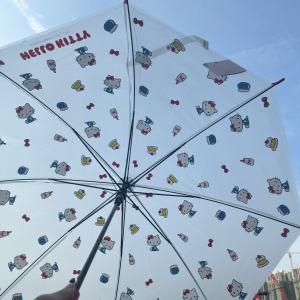 Mũi Dù Dài Hellokitty Tự Động Dày Dặn Cho Nữ Dễ Thương Kt Nhỏ Đẹp Mắt Học Sinh Chống Thấm Nước Dày Dặn Chống Thấm Nước